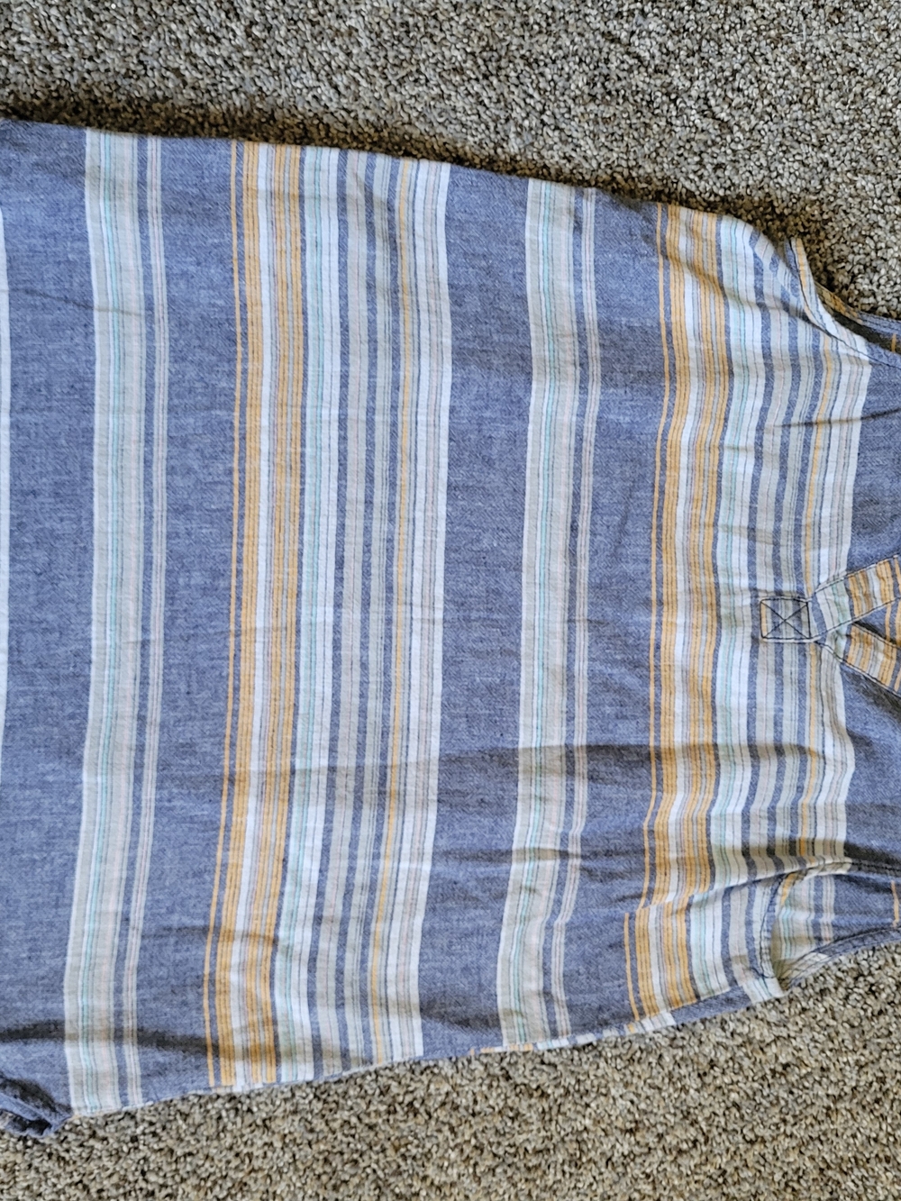 Striped Sleeveless Tank Top in Blue and Yellow